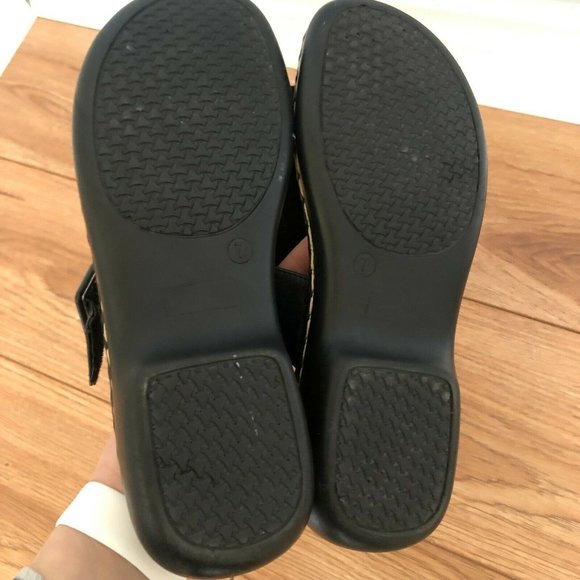 Tender Tootsies Thong Sandals US 7 Leather Insoles Black Orthopaedic Comfortable - Picture 3 of 4